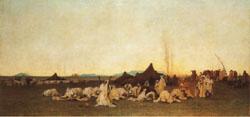Gustave Guillaumet Evening Prayer in the Sahara Sweden oil painting art